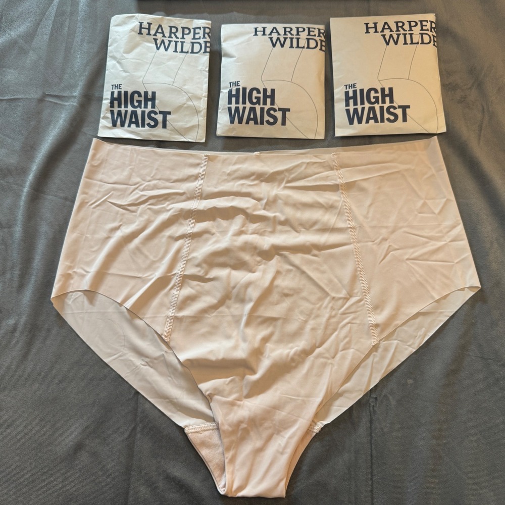 Harper‎ Wilde Invisible No Show Highwaist Brief 2XL Pink Seamless Pack of 3